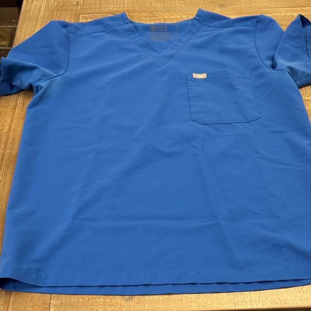 FIGS Royal Blue V-Neck Scrub Top